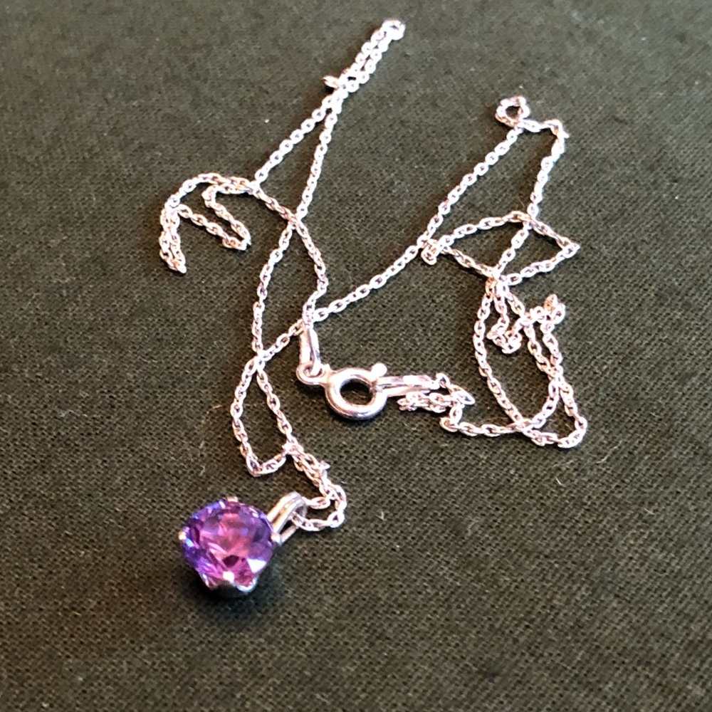 Sterling Silver Amethyst Necklace